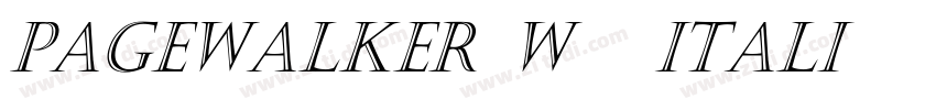 Pagewalker W05 Itali字体转换 Pagewalker W05 Itali字体转换